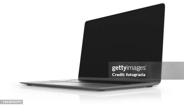 laptop on white background - laptop white background stock-fotos und bilder