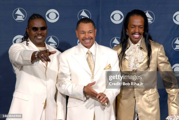 Earth, Wind & Fire members Ralph Johnson, Philip Bailey and Verdine White at the 49th annual Grammy Awards, September 11, 2007 at Staples Center in...