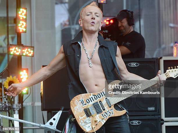 Phill Collen of Def Leppard performs during "FOX & Friends" All American Concert Series at FOX Studios on June 15, 2012 in New York City.