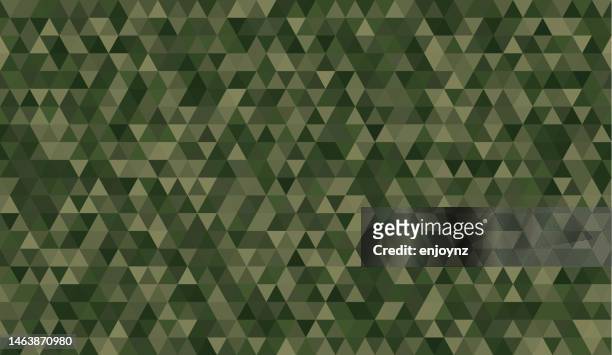 seamless camouflaged shapes wallpaper background - khaki green stock illustrations