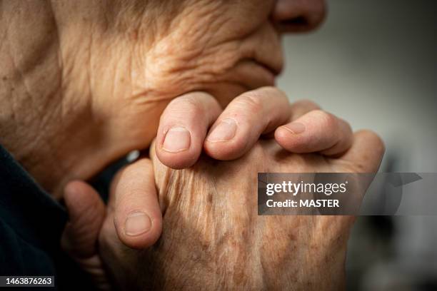 close up shot of old senior grandma - gran stock pictures, royalty-free photos & images