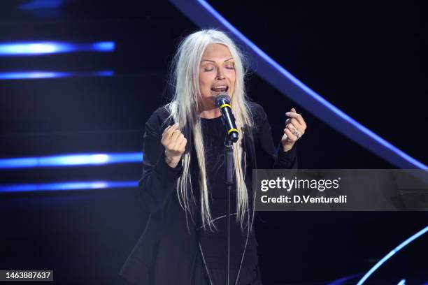 Anna Oxa attends the 73rd Sanremo Music Festival 2023 at Teatro Ariston on February 07, 2023 in Sanremo, Italy.