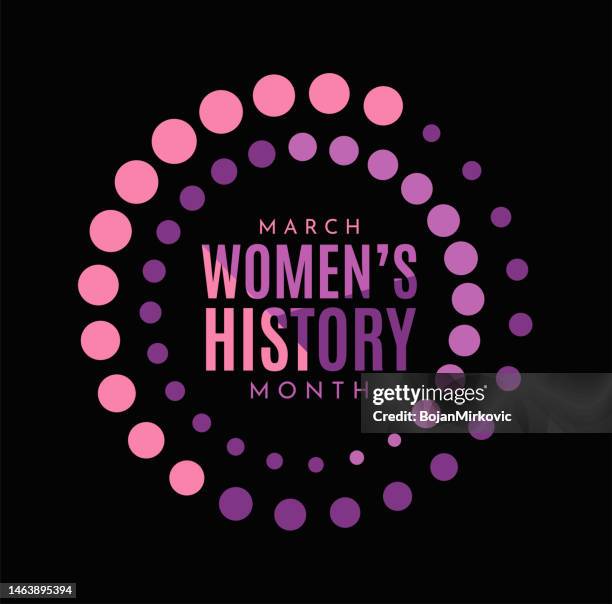 stockillustraties, clipart, cartoons en iconen met women's history month poster, background, march. vector - month