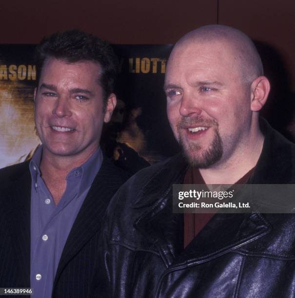 Ray Liotta and Joe Carnahan attend the premiere of "Narc" on December 12, 2002 at the Director's Guild Theater in New York City.