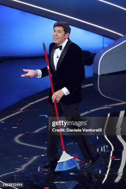 Gianni Morandi attends the 73rd Sanremo Music Festival 2023 at Teatro Ariston on February 07, 2023 in Sanremo, Italy.