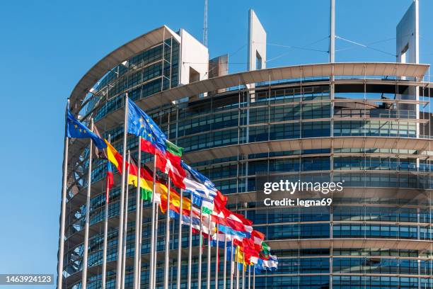 the european parliament in strasbourg - strasbourg eu stock pictures, royalty-free photos & images