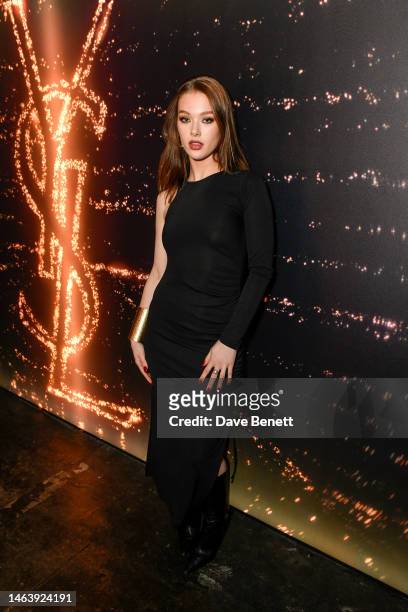 Jessica Alexander attends the YSL Beauté - Black Opium Event on February 7, 2023 in London, England.