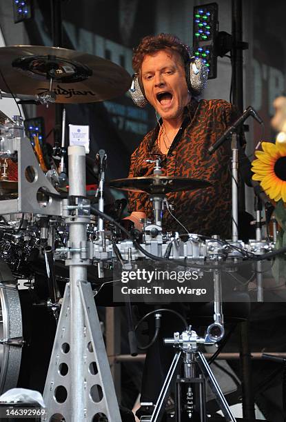 Rick Allen of Def Leppard performs during "FOX & Friends" All American Concert Series at FOX Studios on June 15, 2012 in New York City.