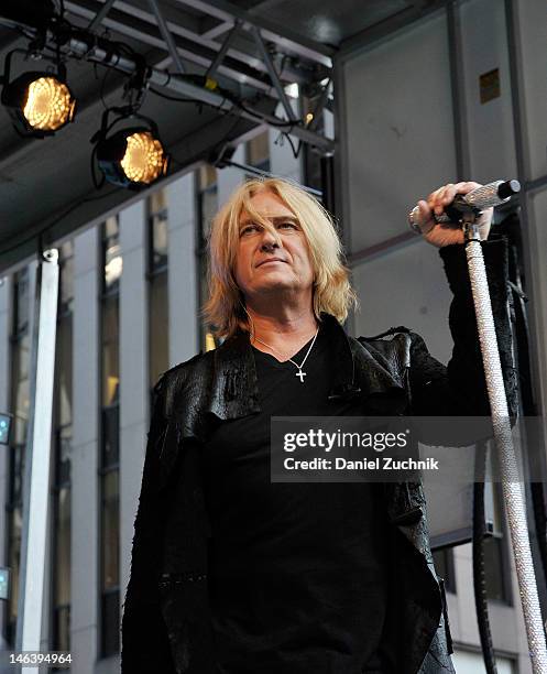 Joe Elliott of Def Leppard performs during "FOX & Friends" All American Concert Series at FOX Studios on June 15, 2012 in New York City.