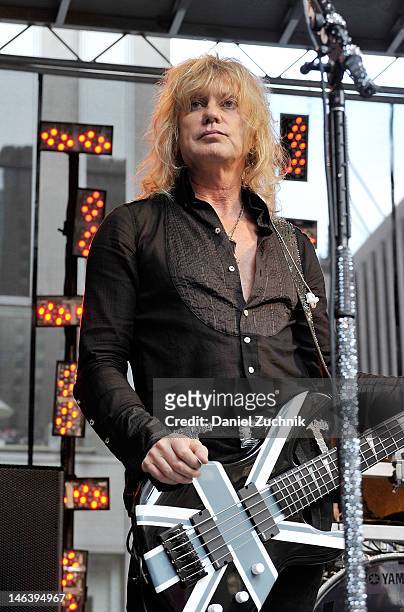 Rick Savage of Def Leppard performs during "FOX & Friends" All American Concert Series at FOX Studios on June 15, 2012 in New York City.