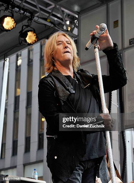 Joe Elliott of Def Leppard performs during "FOX & Friends" All American Concert Series at FOX Studios on June 15, 2012 in New York City.