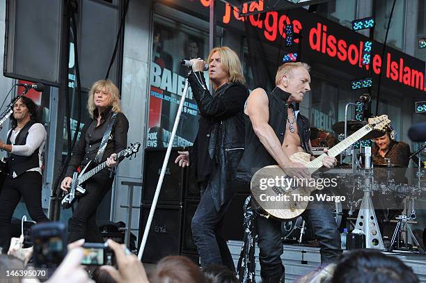 Def Leppard perform during "FOX & Friends" All American Concert Series at FOX Studios on June 15, 2012 in New York City.