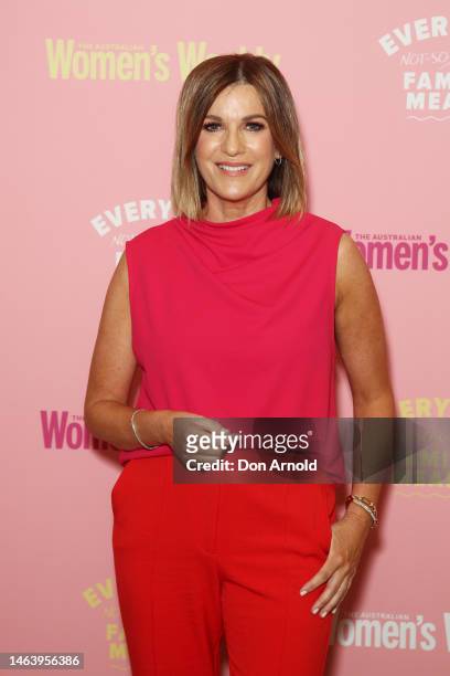 Kylie Gillie attends the launch of 'Everyday, "Not So Crap" Family Meals' cookbook on February 08, 2023 in Sydney, Australia.