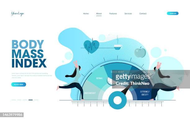 body mass index. obese woman, fit and fat lady and bmi range chart. - fat nutrient 幅插畫檔、美工圖案、卡通及圖標
