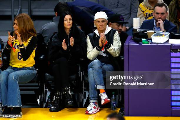 Liberty Ross and Jimmy Iovine attend the game between the Los Angeles Lakers and the Oklahoma City Thunder at Crypto.com Arena on February 07, 2023...