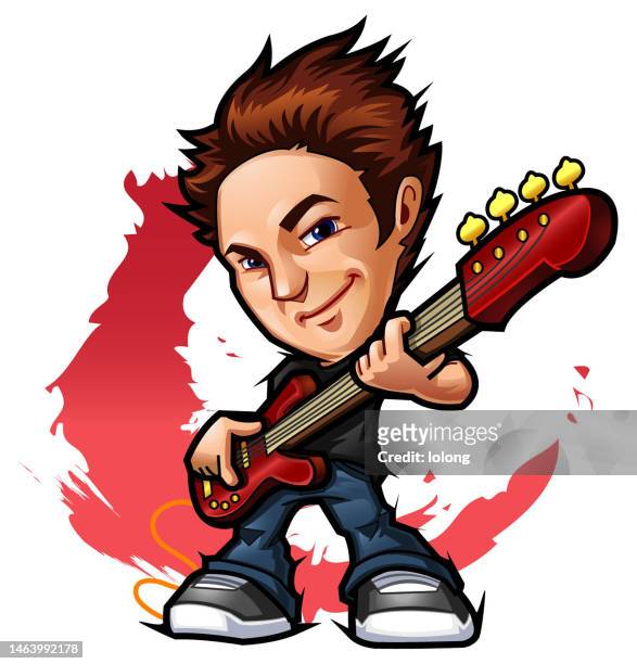58 Man Playing Guitar Cartoon High Res Illustrations - Getty Images