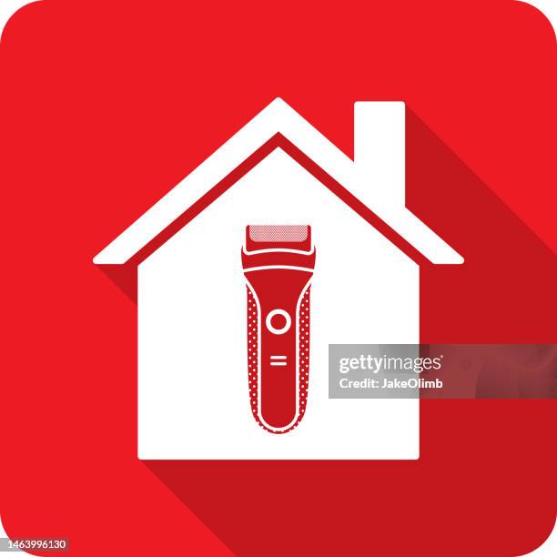 house electric razor icon silhouette 2 - beautiful hair at home stock illustrations