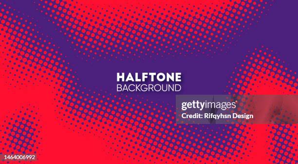half tone dots gradient texture abstract background - comic book cover template stock illustrations