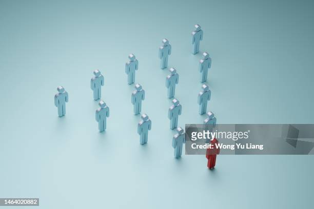 leadership people red icon, 3d render - associations icon stock pictures, royalty-free photos & images