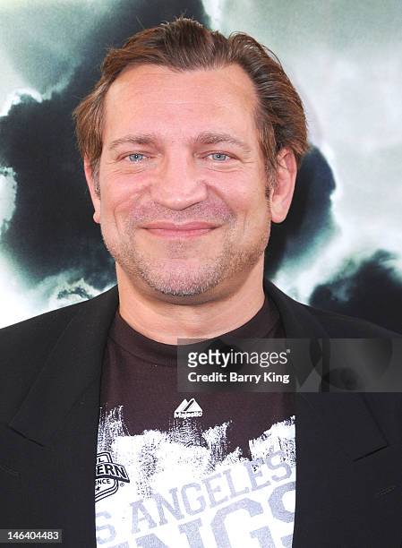 Actor Dimitri Diachenko attends the Los Angeles Premiere of 'Chernobyl Diaries' at ARcLight Cinemas Cinerama Dome on May 23, 2012 in Hollywood,...