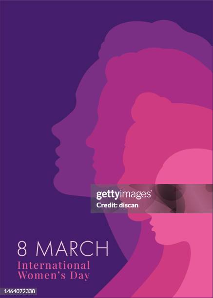 internationaler frauentag tag vorlage für werbung, banner, broschüren und flyer. - women power stock-grafiken, -clipart, -cartoons und -symbole