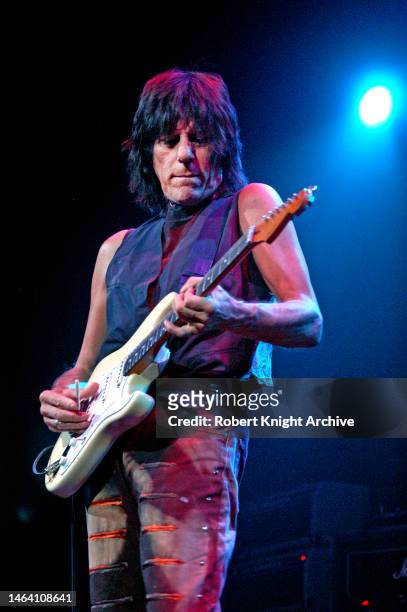 English guitarist Jeff Beck performs at the Greek Theater, Los Angeles, California, United States, 28th September 2006.