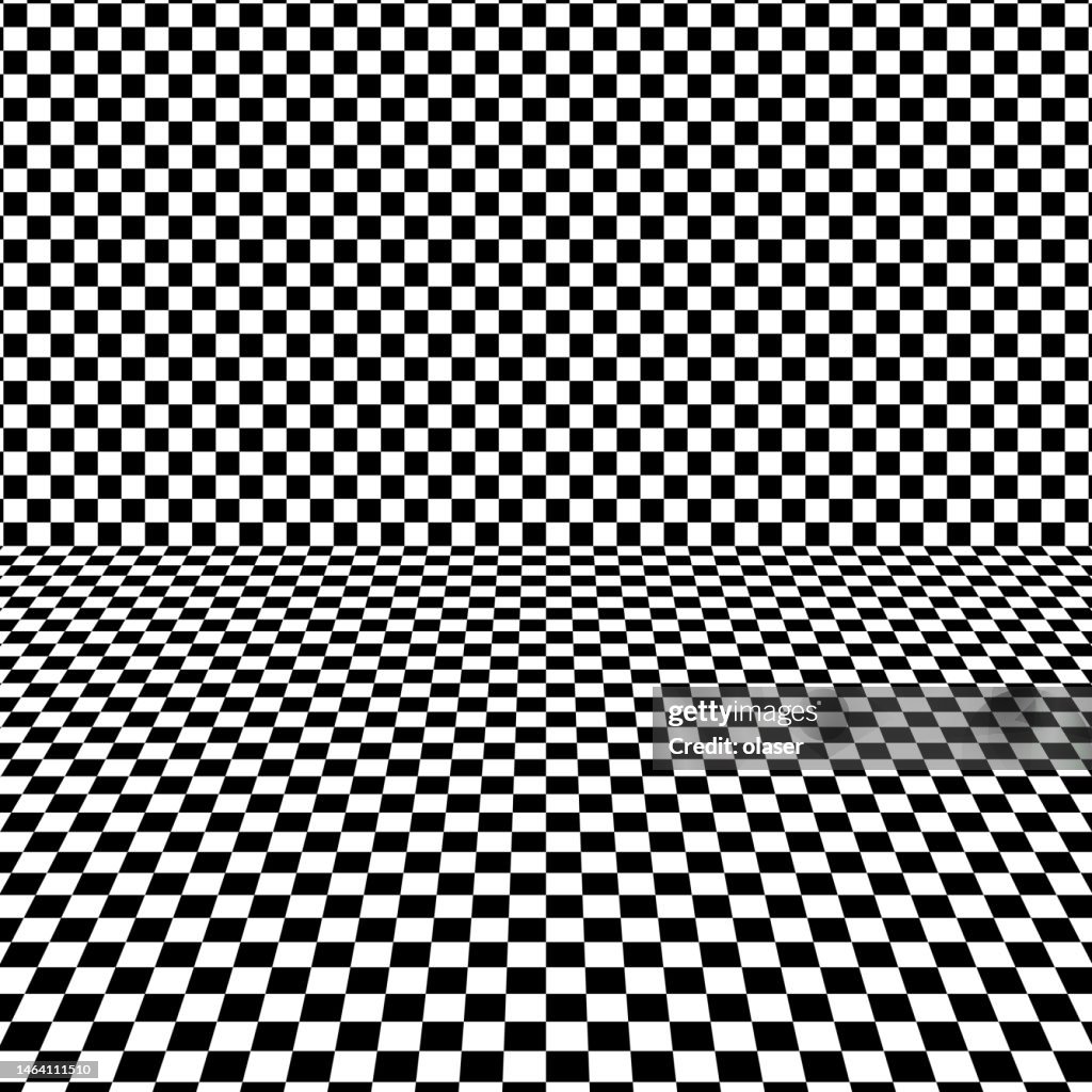 Square Pattern Call Out Checked Square Pattern On Floor And Wall High-Res Vector Graphic ...