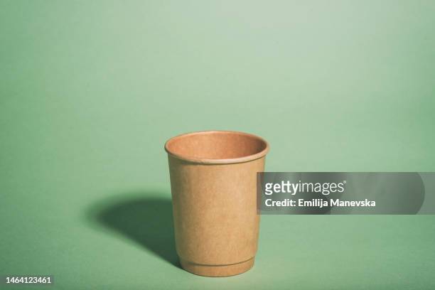 paper coffee cup - coffee take away cup simple stock pictures, royalty-free photos & images