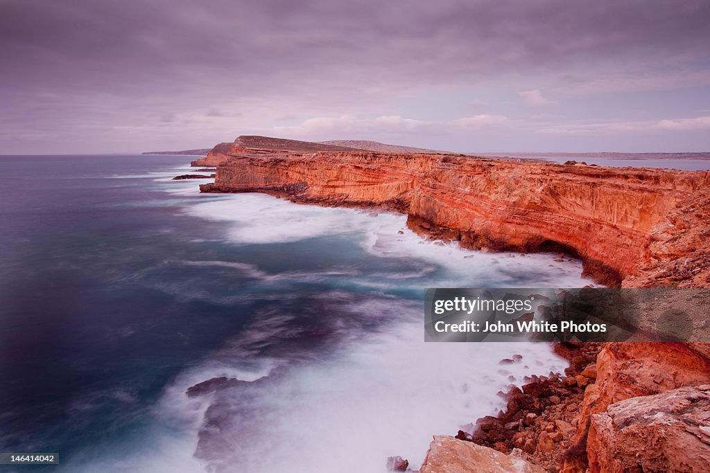 Sheringa cliffs. Eyre Peninsula. Australia