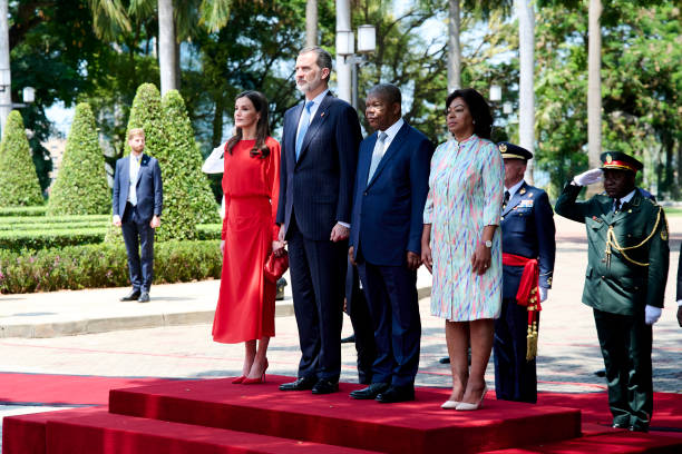 AGO: Official Farewell From the Presidential Palace - Spanish Royals Visit Angola