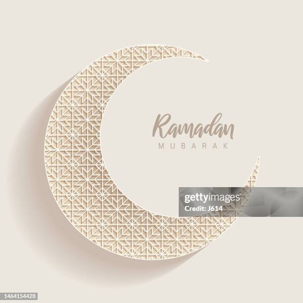 ramadan moon - crescent stock illustrations
