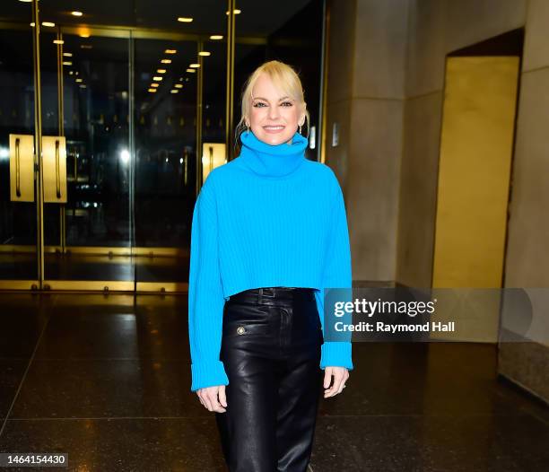 Anna Faris is seen in midtown on February 08, 2023 in New York City.