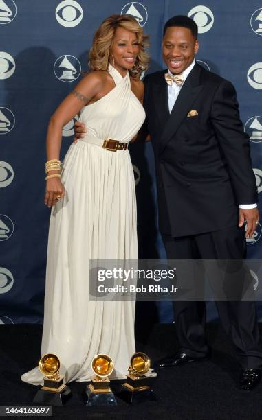 Winner Mary J. Blige backstage at the 49th annual Grammy Awards, September 11, 2007 at Staples Center in Los Angeles, California.