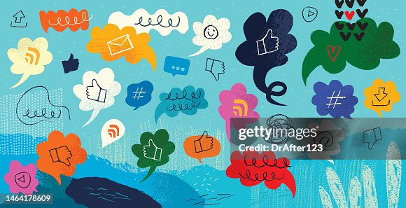 Internet And Social Media Speech Bubbles Concept Internet And Social Media Speech Bubbles Concept