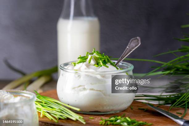 fresh curd and herbs - dairy product - curd cheese stock pictures, royalty-free photos & images