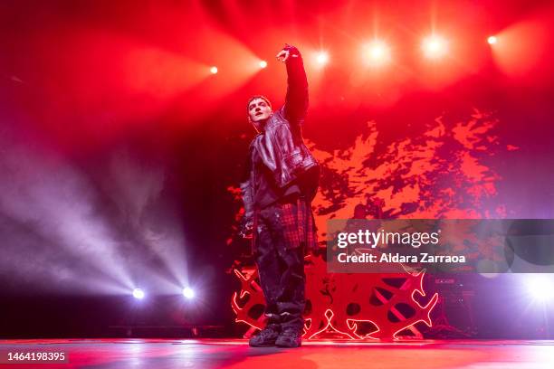 Singer Recycled J performs at Inverfest 2023 at Teatro Circo Price on February 03, 2023 in Madrid, Spain.