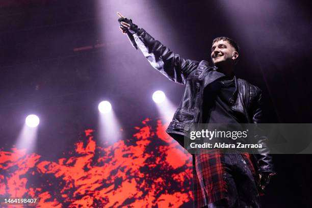 Singer Recycled J performs at Inverfest 2023 at Teatro Circo Price on February 03, 2023 in Madrid, Spain.