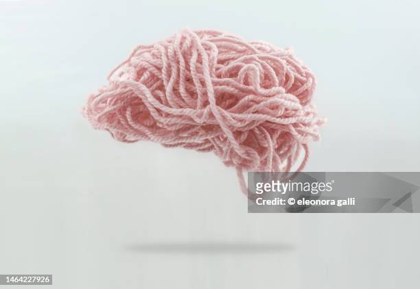 wool brain - brain thinking goal setting stock pictures, royalty-free photos & images