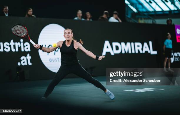 Madison Brengle of the United States during day three of the Upper Austria Ladies Linz 2023 on February 08, 2023 in Linz, Austria.