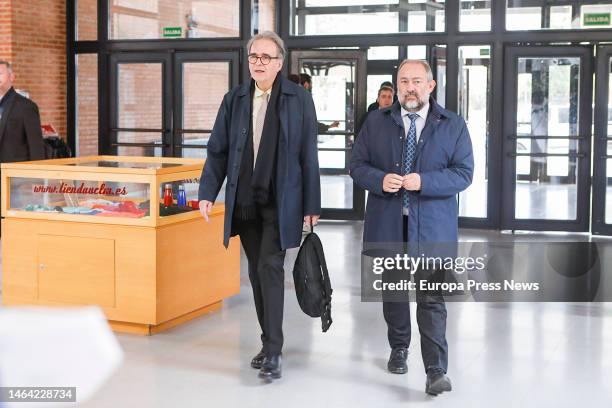 The Minister of Universities, Joan Subirats, and the rector of the UCLM, Julian Garde, during the presentation of Research Awards in Equality and...