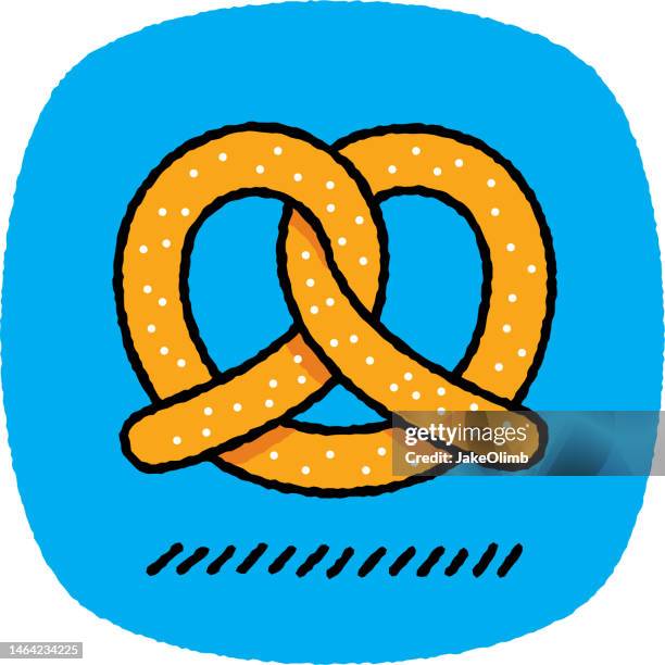 pretzel doodle 7 - wheat texture stock illustrations