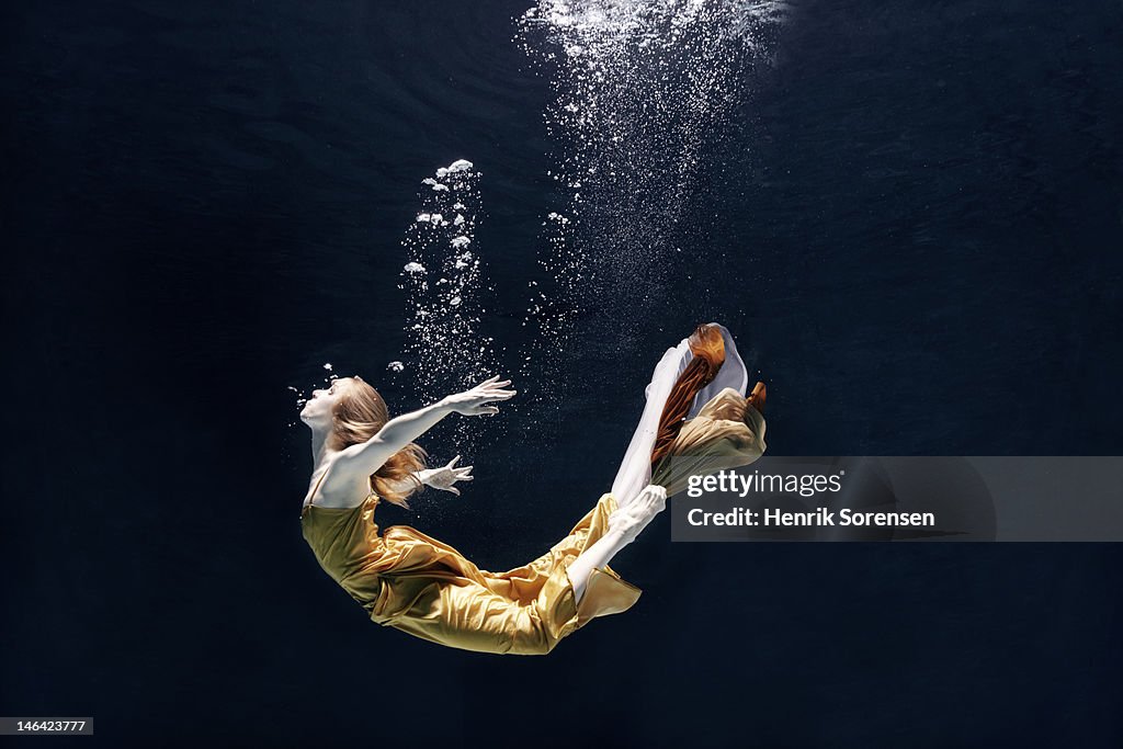 Ballet dancer underwater