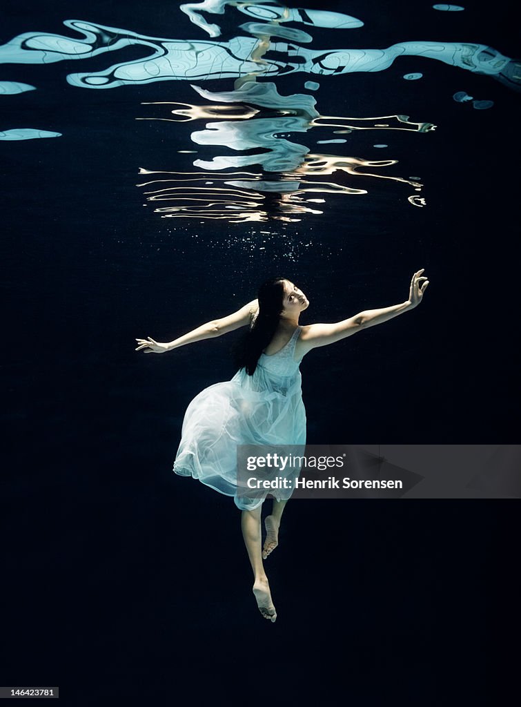 Ballet dancer underwater