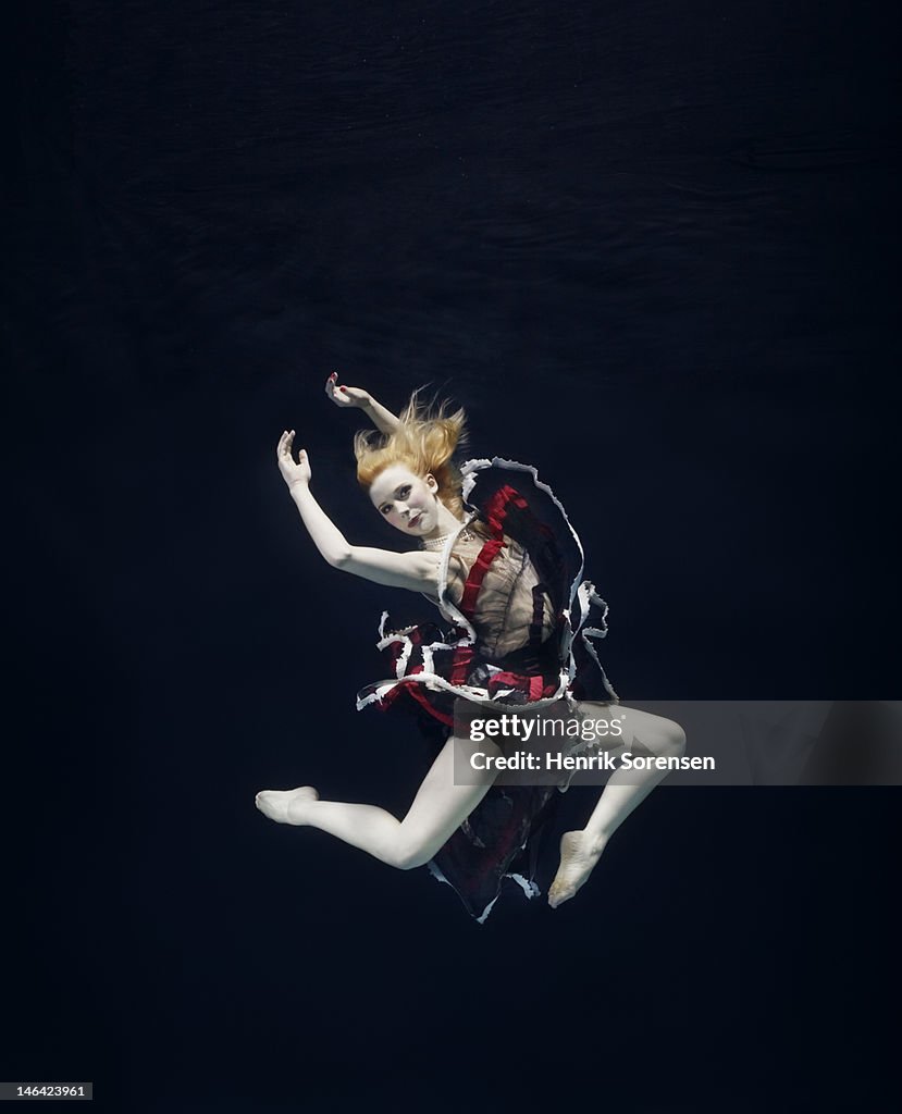 Ballet dancer underwater