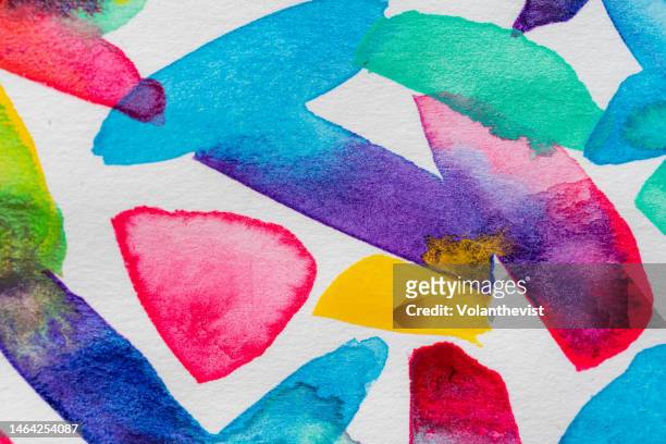 vibrant abstract beautiful watercolor flowing painting - acrylic painting stock pictures, royalty-free photos & images