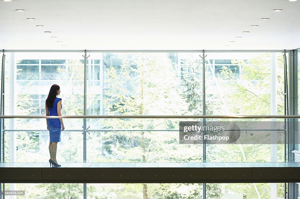 Business woman standing in modern office