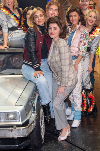 GBR: Louise Redknapp Visits "Back To The Future" Cast