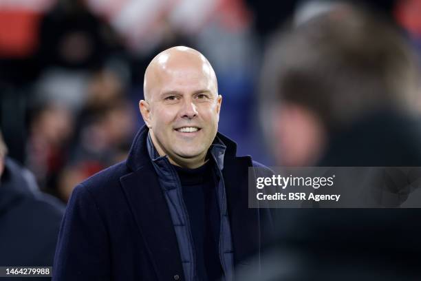 Coach Arne Slot of Feyenoord during the TOTO KNVB Cup - 1/8th final match between Feyenoord and N.E.C. Nijmegen at Stadion Feijenoord on February 8,...