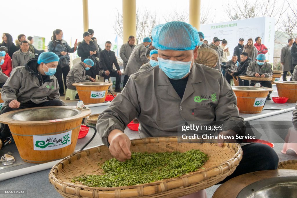 Compete Tea A contestant attends tea-making skills competition on February 8 ...