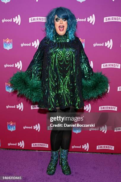 Tempest DuJour attends a Night of Pride with GLAAD and NFL on February 08, 2023 in Phoenix, Arizona.